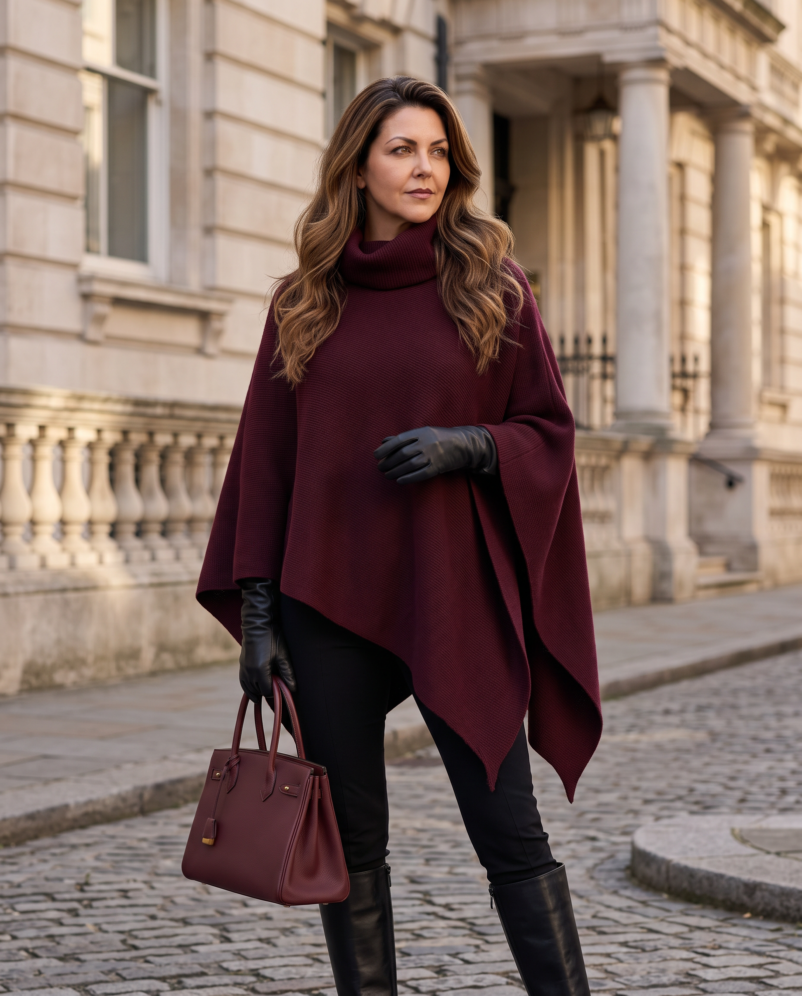 Retrato feminino de inverno com capuz de pele